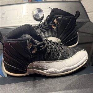 Jordan Men's Black and White Retro High-Top Basketball Shoes